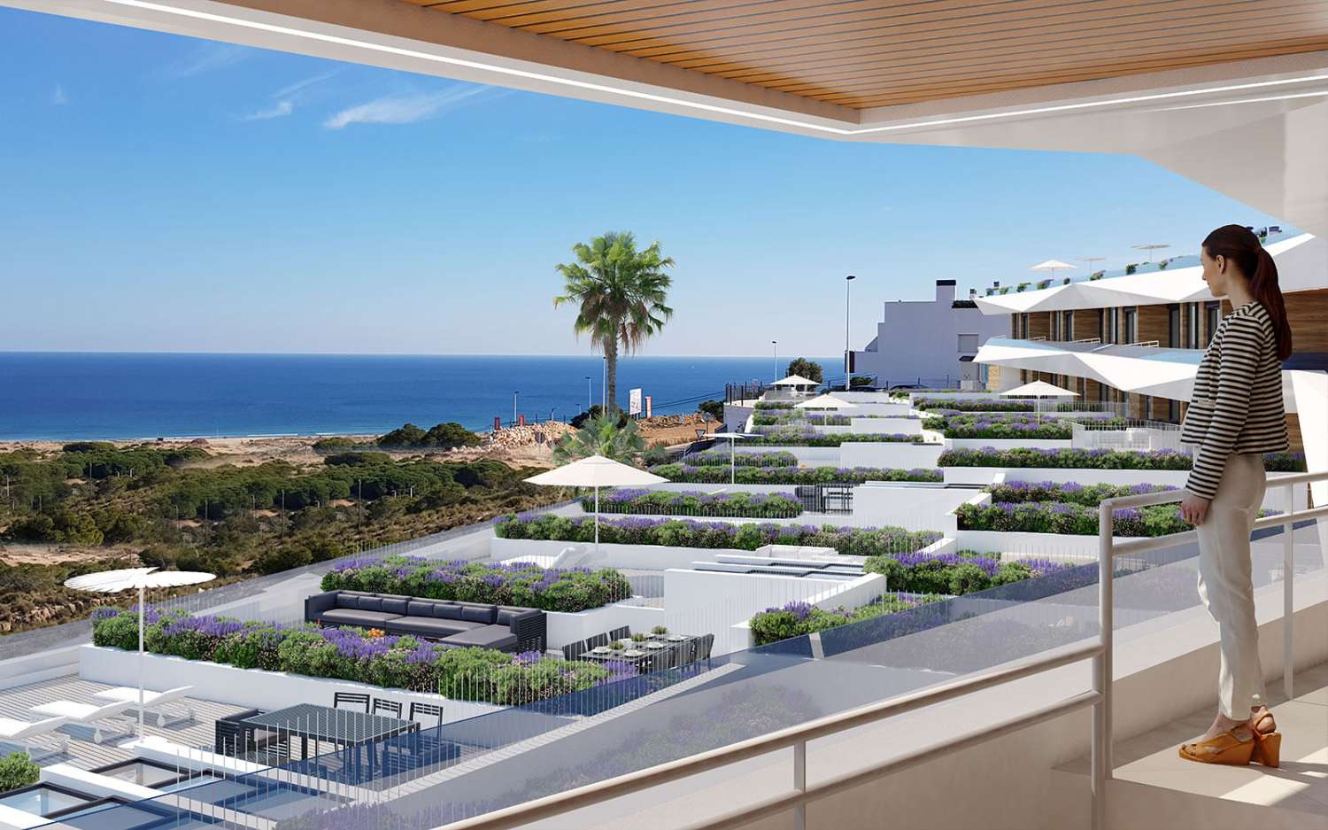 Luxus, Duplex Penthäuser mit Meerblick in Strandnähe in Gran Alacant