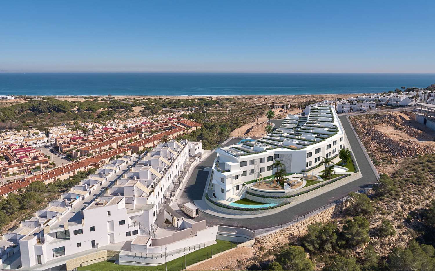 Lusso, Attici Duplex con vista sul mare situato vicino alla spiaggia di Gran Alacant